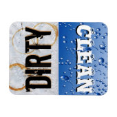 Schoonmaakwasmachine Vinyl Magnet Magneet (Horizontaal)