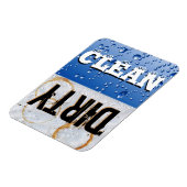 Schoonmaakwasmachine Vinyl Magnet Magneet (Linkerzijde)