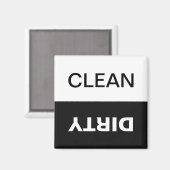 Schoonmaakwasmachine/vuile wasmachine magneet (Voorkant / Achterkant)