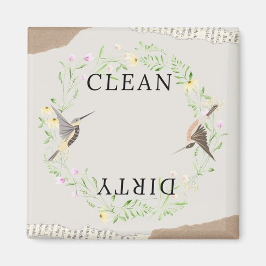 Schoonmaakwasmachine/vuile wasmachine magneet (Voorkant)