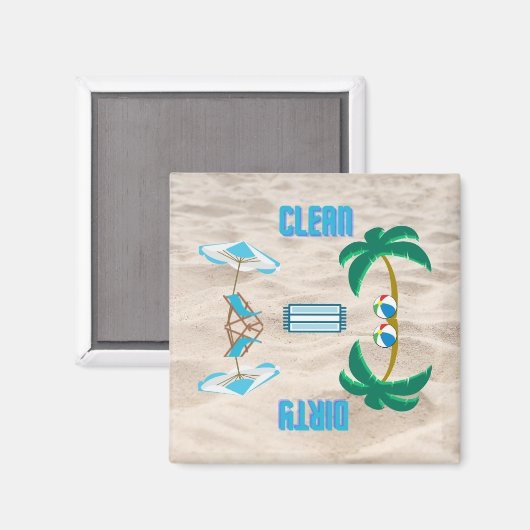 Schoonmaakwasmachine/vuile wasmachine magneet (Voorkant / Achterkant)