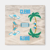 Schoonmaakwasmachine/vuile wasmachine magneet (Voorkant)