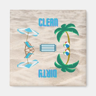 Schoonmaakwasmachine/vuile wasmachine magneet