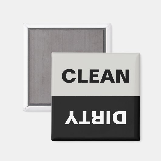 Schoonmaakwasmachine/vuile wasmachine magneet (Voorkant / Achterkant)