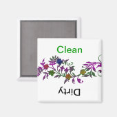 Schoonmaakwasmachine/vuile wasmachine magneet (Voorkant / Achterkant)