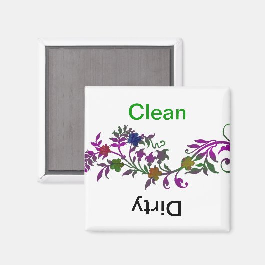 Schoonmaakwasmachine/vuile wasmachine magneet (Voorkant / Achterkant)