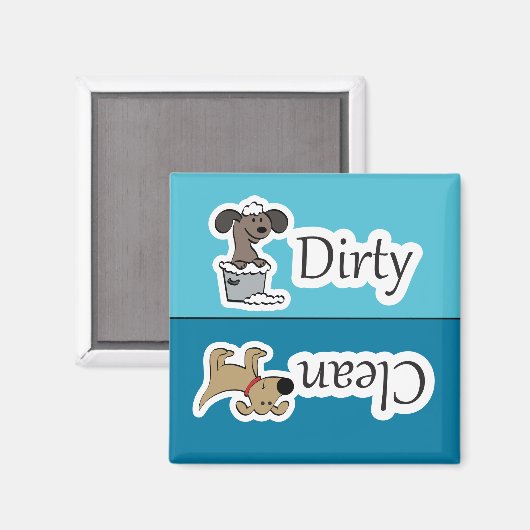 Schoonmaakwasmachine/vuile wasmachine Magnet (Voorkant / Achterkant)