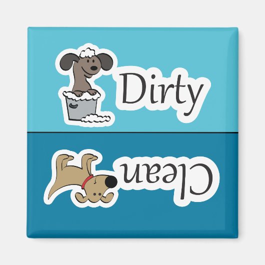 Schoonmaakwasmachine/vuile wasmachine Magnet (Voorkant)