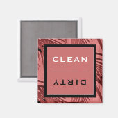 Schoonmaakwasmachine/vuile wasmachine | Roze palmb Magneet (Voorkant / Achterkant)