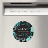 Schoonmaakwasmachine/vuile wasmachine | Zwart wit Magneet (Insitu (Vaatwasser))