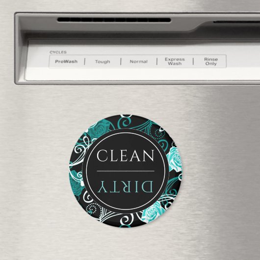 Schoonmaakwasmachine/vuile wasmachine | Zwart wit  Magneet (Insitu (Vaatwasser))