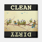 Schoonmaakwasmachine/vuilwasmachine Magnet (Voorkant)