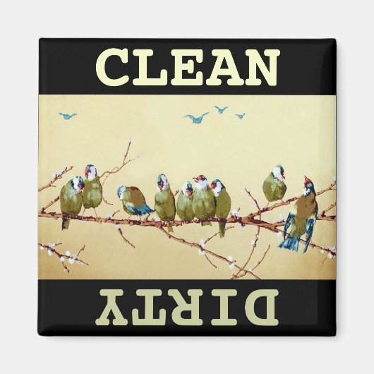 Schoonmaakwasmachine/vuilwasmachine Magnet (Voorkant)