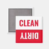 Schoonmaakwasmachine/vuilwasmachine Magnet (Voorkant / Achterkant)