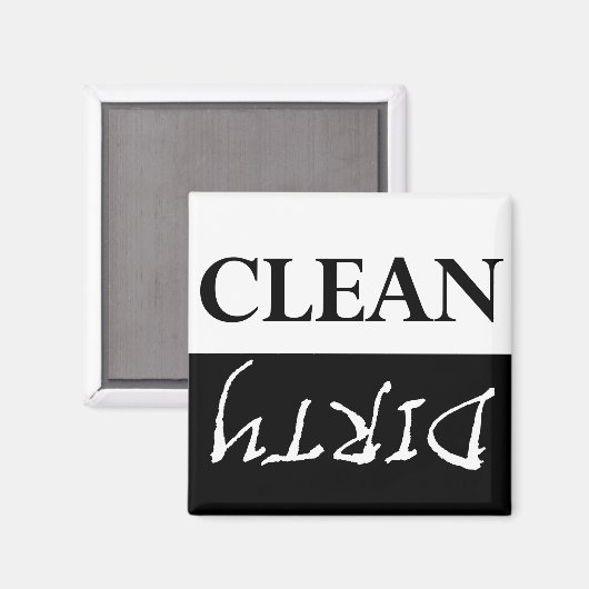 Schoonmaakwasmachine/vuilwasmachine Magnet (Voorkant / Achterkant)