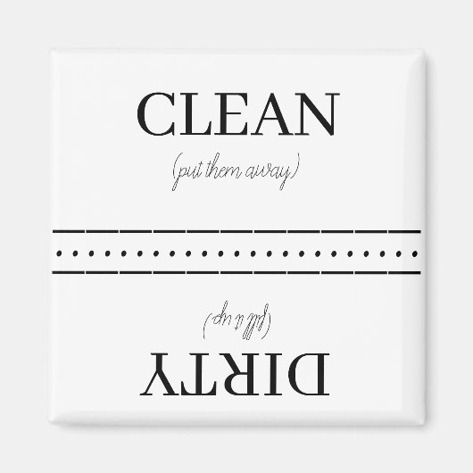 Schoonmaakwasmachine/vuilwasmachine Magnet (Voorkant)