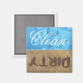 Schoonmaakwasmachine/vuilwasmachine Magnet (Voorkant / Achterkant)