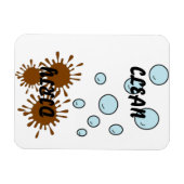 Schoonmaakwasmachine/vuilwasmachine Magnet Magneet (Horizontaal)