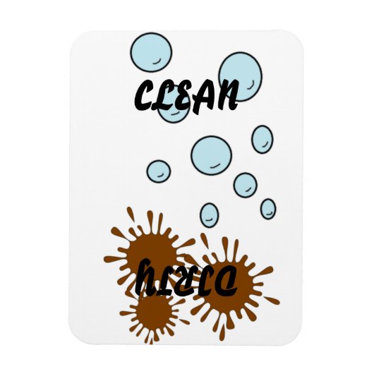 Schoonmaakwasmachine/vuilwasmachine Magnet Magneet (Verticaal)