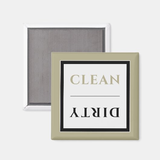 Schoonmaakwasmachine/vuilwasmachine Magnet | Sage  (Voorkant / Achterkant)