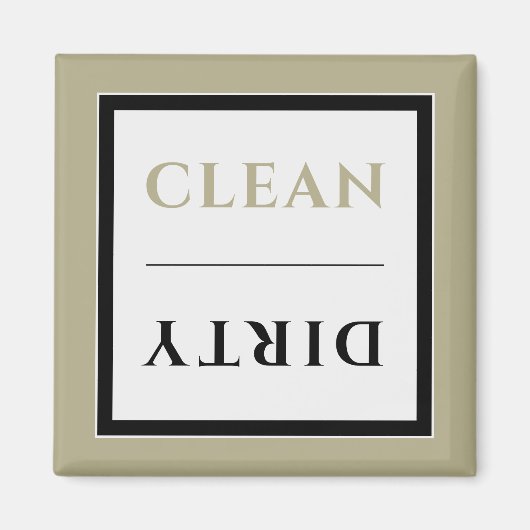 Schoonmaakwasmachine/vuilwasmachine Magnet | Sage  (Voorkant)