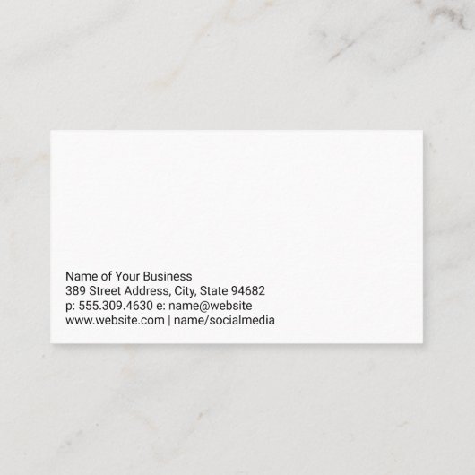 Schoonmaakwerker en ontsmettende apparatuur visitekaartje (Achterkant)