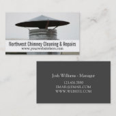 Schoonmaken en repareren van schoorsteenvegen visitekaartje (Voorkant / Achterkant)