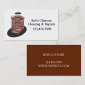 Schoonmaken en repareren van schoorsteenvegen visitekaartje (Voorkant / Achterkant)