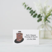 Schoonmaken en repareren van schoorsteenvegen visitekaartje (Staand voorkant)