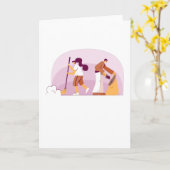 Schoonmaken Huishoudelijke Cadeau Mannen en Vrouwe Kaart (Gele Bloem)