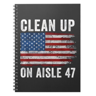 Schoonmaken in gang 47 Shirt Impeach 47 Anti Trump Notitieboek