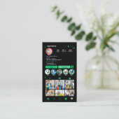 Schoonmaken Instagram groen | Huishoudster QR Visitekaartje (Staand voorkant)