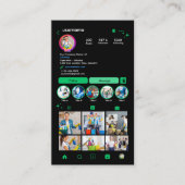Schoonmaken Instagram groen | Huishoudster QR Visitekaartje (Voorkant)