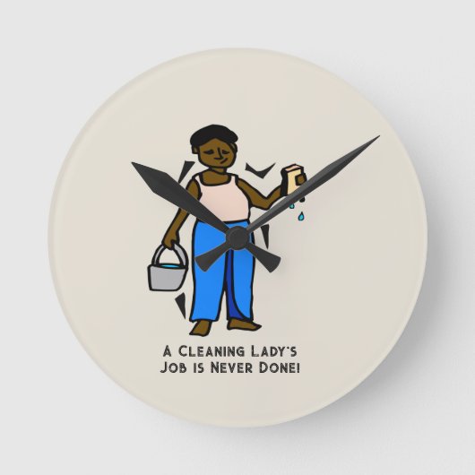 Schoonmaken Lady Job Klok (Voorkant)