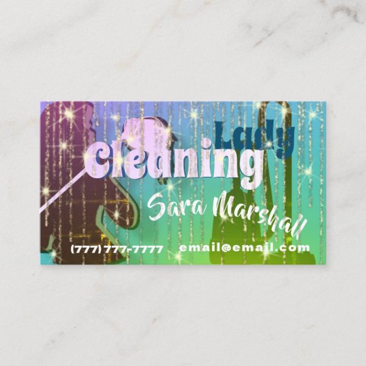 Schoonmaken Lady Sparkle Visitekaartje (Voorkant)