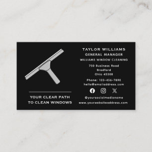Schoonmaken Schoonmaak Reinigen Sociale Media Ruit Visitekaartje