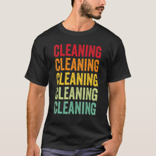 Schoonmaken Schoonmaken Hobbyist Regenboog Ontwerp T-shirt