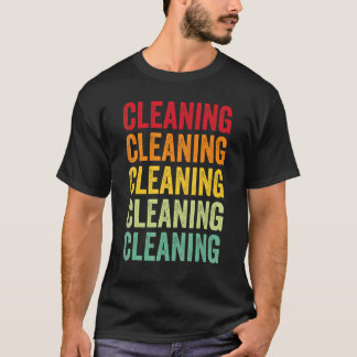 Schoonmaken Schoonmaken Hobbyist Regenboog Ontwerp T-shirt