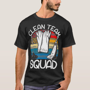 Schoonmaken Uniform Clean Team Squad Housekeeper F T-shirt