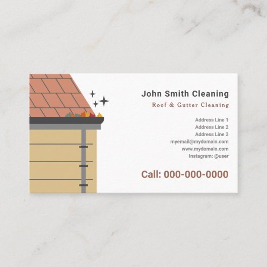 Schoonmaken van dak en goot visitekaartje (Voorkant)
