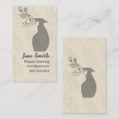 Schoonmaken van de flacon met spuitfles visitekaartje (Voorkant / Achterkant)