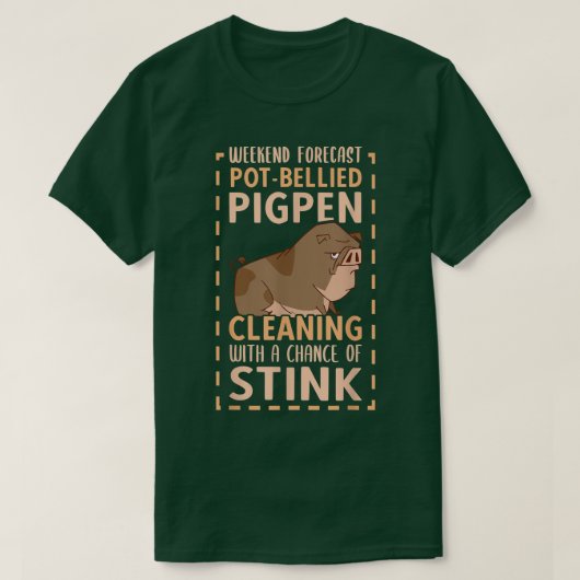 Schoonmaken van de varkensstapel - Pi voor fokontw T-shirt (Design voorkant)