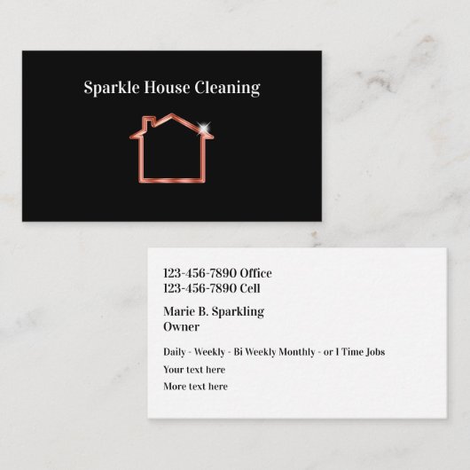 Schoonmaken van dubbelzijdige Visitekaartjes in kl (Voorkant / Achterkant)