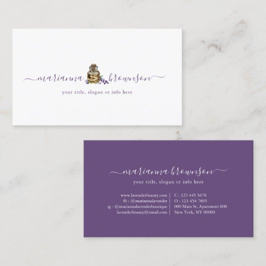 Schoonmaken van elementaire leuningen visitekaartje (Voorkant / Achterkant)