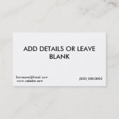 Schoonmaken van fotografie visitekaartje (Achterkant)