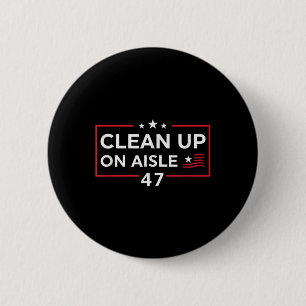 Schoonmaken van gangpad 47 impeach 47 anti Trump 8 Ronde Button 5,7 Cm