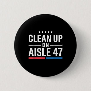 Schoonmaken van gangpad 47 impeach 47 anti Trump Ronde Button 5,7 Cm