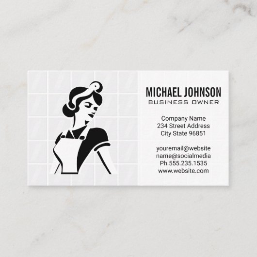 schoonmaken van het huis | Badkamer Tegels Achterg Visitekaartje (Voorkant)