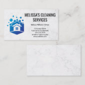 schoonmaken van het huis | Home Bubbels Pictogram Visitekaartje (Voorkant / Achterkant)