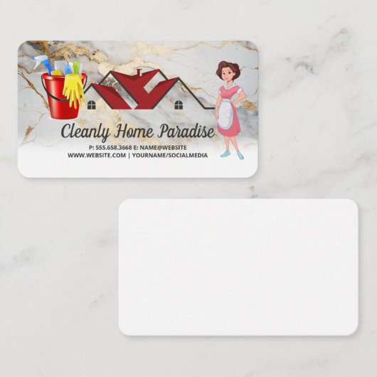 schoonmaken van het huis | Janitorial | hotelmedew Visitekaartje (Voorkant / Achterkant)